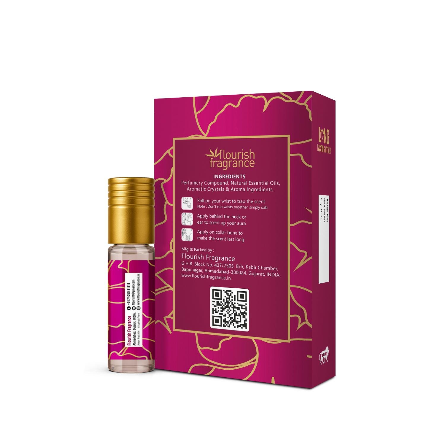 PINK ATTAR ROLL ON PERFUME FOR WOMEN