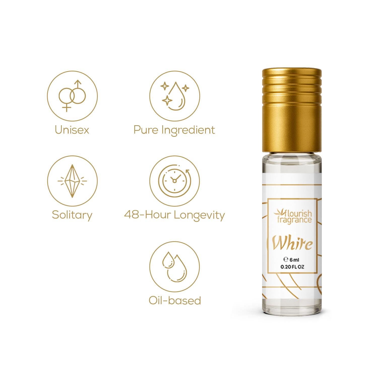 WHITE ATTAR ROLL ON PERFUME FOR MEN & WOMEN